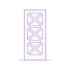 Buildings Exterior Doors Solid Entry Door Ornate 12 Panels Triangles Tracing Svg Vector, Free Vectors File